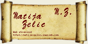 Matija Zelić vizit kartica